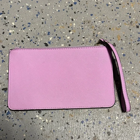 kate spade Lilac Leather Wristlet Clutch with Gold Logo - Picture 2 of 2